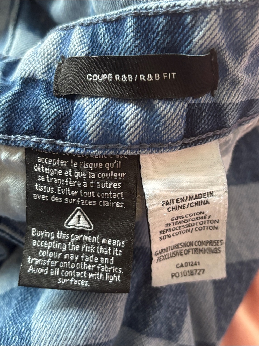 Twik Simons Checkerboard Blue Wide-Leg Jeans - Picture 5 of 7